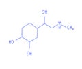 Chemical formula of adrenaline. Symbol. Vector Royalty Free Stock Photo